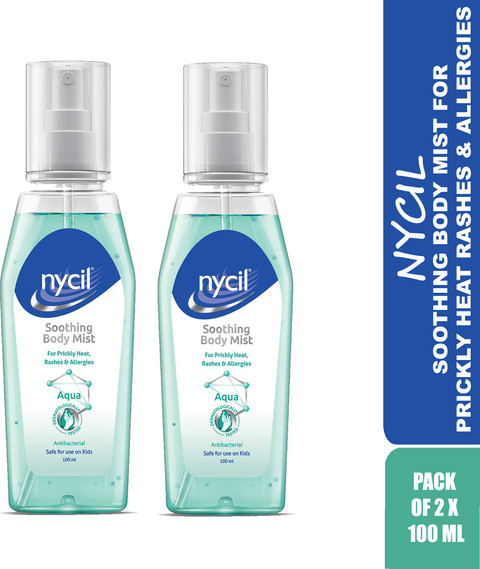 NYCIL Soothing Body Mist Aqua For Prickly Heat, Rashes Allergies