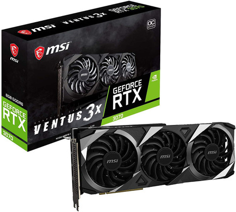 MSI GeForce RTX 3070 VENTUS 3X PLUS 8G OC LHR 8GB GDDR6 256-bit
