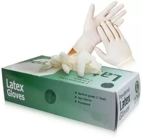 DM India -Good Quality Latex Hand Gloves Disposable (With