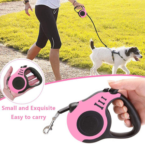 WunderVoX Dog Cat Puppy Automatic Retractable Traction Rope Walking Leash  500 cm Dog Cat Strap Leash