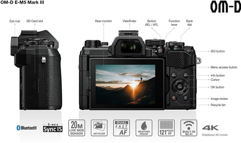 OLYMPUS OM-D E-M5 MARK III BLK Mirrorless Camera Camera