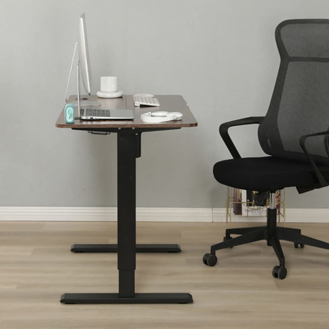 SYGA Height Adjustable Table Desk Standing Smart Electric Desk (Skin 120 X  60 cm) Solid Wood Computer Desk