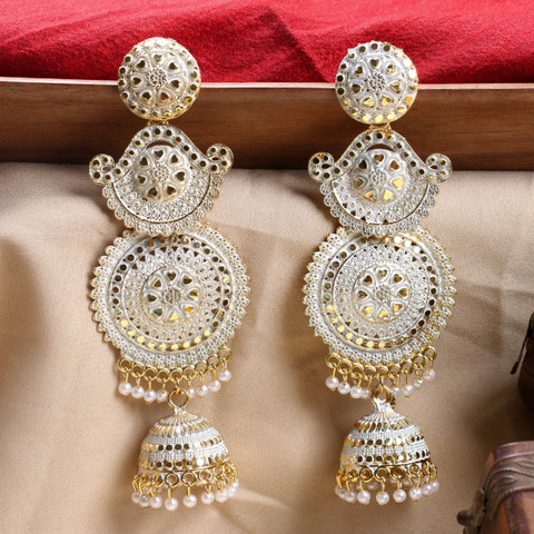 Buy RAJ JEWELLERY Traditional Ethnic White Color