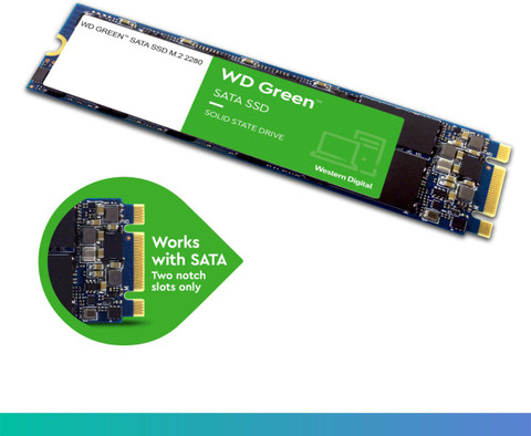 WESTERN DIGITAL WD Green 480 GB Desktop, Laptop Green Internal  Solid State Drive (SSD) (WDS480G3G0B)