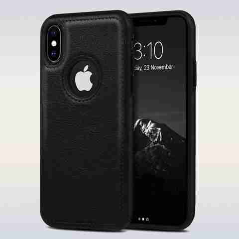 Luxury Counter Back Cover for Apple iPhone X Xs |Leather Back Case Cover  |Premium High End Series| Rick Look Buy