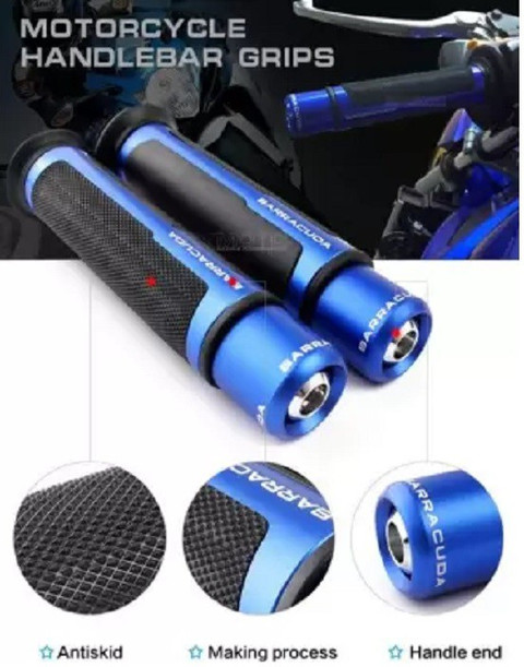 PROEDITION 7/8 Handle Bar CNC Aluminum Rubber Handlebar Grips for  Motorcycle Hand Bar Grip Handle Bar Grip For Bajaj, Ford, Harley Davidson,  Hero,