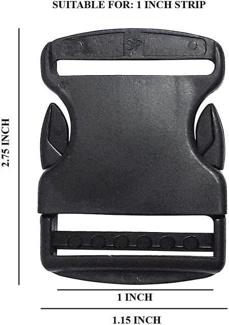 Aakriti Buckles Single Adjustable Clips Snaps for Nylon Strap (1