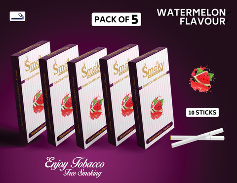 cigarette watermelon Smoky Herbals Watermelon Flavour 100% Tobacco & Nicotine Free Cigarette -  (50 Sticks) Smoking Cessations Price in India - Buy Smoky Herbals Watermelon  Flavour 100% Tobacco & Nicotine Free Cigarette
