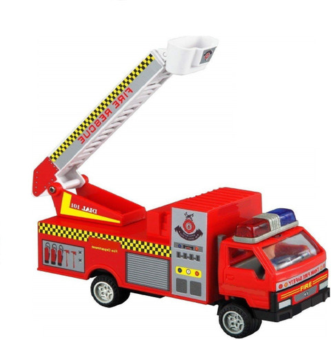 FLYmart Transport truck in metal pull back function Die Cast Metal Fire  Brigade Truck for Kids Hot Alloy Wheels Metal Transporter Truck 1:50  Scale
