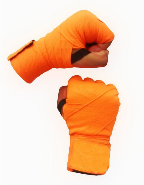 GymWar Boxing Cotton Elastic Hand and Wrist Support Hand Wraps Orange  Boxing Hand Wrap