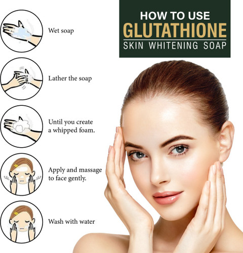 glutathione kumkumadi skin whitening soap product info and reviews LA Organo Glutathione Skin Lightening & Brightening Soap For All Skin Type