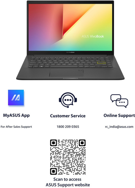 ASUS Vivobook Ultra 14 Intel Core i5 11th Gen 1135G7 (16 GB/512 GB  SSD/Windows 11 Home) K413EA-EB522WS Thin and Light Laptop