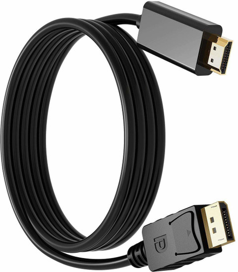 TERABYTE HDMI Cable m DP Display Port Male to HDMI Male Cable  1080P Full HD Video Gold Plated