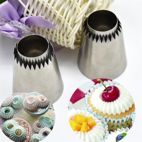 MAFAHH 2Pcs BIG SULTAN ROMEO Stainless Steel Reusable Piping Tips