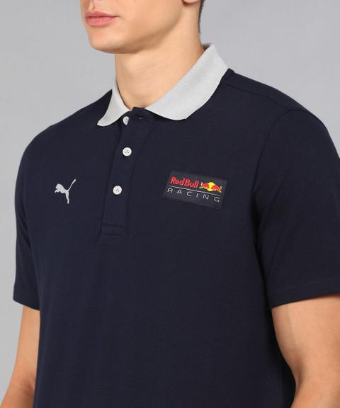 PUMA Solid Men Polo Neck Blue T-Shirt Buy PUMA Solid Men Polo