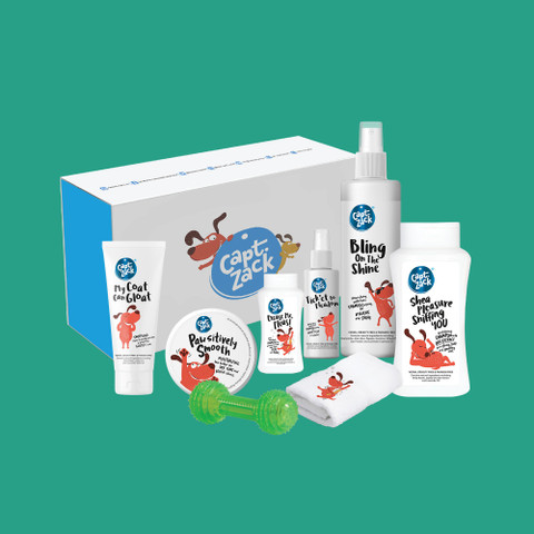 Captain Zack The Lhasa Apso Groom Box Pet Spa Kit