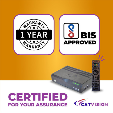 Catvision DD FreeDish DTH MPEG4 HD Set Top Box for 115+ FREE TV