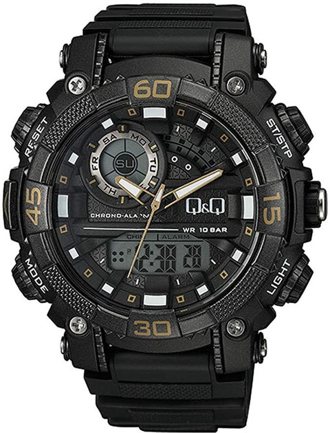 Q&Q Q&Q Men Black Analogue and Digital Watch GW87J013Y Analog
