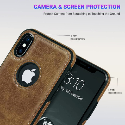 ClickAway Back Cover for Apple Iphone XS Max Luxury Leather