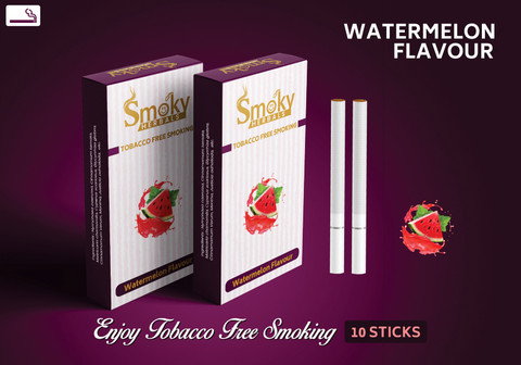 watermelon flavour cigarette Smoky Herbals Watermelon Flavour 100% Tobacco & Nicotine Free Cigarette (  Pack of 2 ) Smoking Cessations Price in India