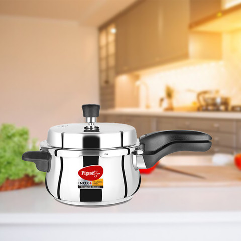 Pigeon Inox Plus and L Outer Lid Induction Bottom Pressure Cooker