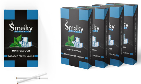 Smoky Herbals Mint Flavour 100% Tobacco & Nicotine Free Cigarette - (50  Sticks) Smoking Cessations Price in India - Buy Smoky Herbals Mint Flavour  100% Tobacco & Nicotine Free Cigarette