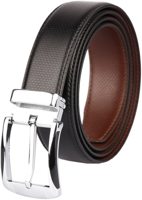 ZORO Men Casual, Party, Formal, Evening Black Artificial Leather Reversible  Belt