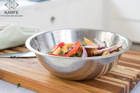 KARFE Stainless Steel Mixing Bowl Premium True Capacity Mixing Bowl 28cm  for Kitchen,Serving Bowl, baking Cake