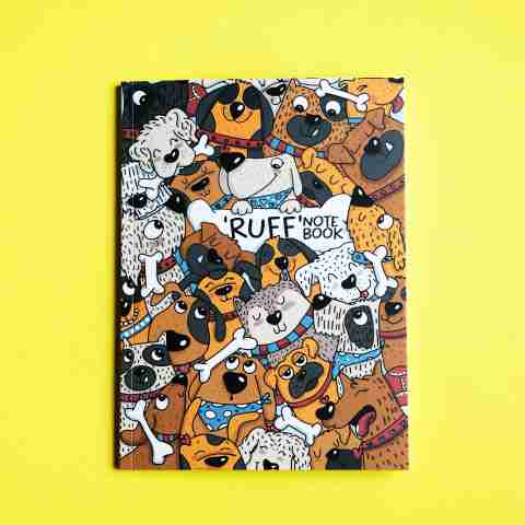 Ruff Notebook doodleholic The Ruff Notebook, 60 Pages, 80 GSM Dot Grid, Made (with ...