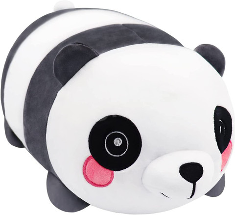 Tickles Super Soft Stuffed Plush Long and Round Animal Panda