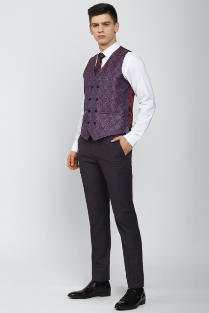 VAN HEUSEN Piece Coat Suit with Shirt Pant Blazer Waistcoat Tie Solid  Men Suit