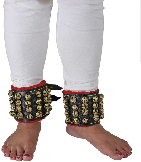 PMW line Leather Bharatanatyam Dance Anklets Bells Payal for