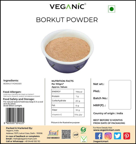 Veganic Borkut Powder | Ber Churan | Indian Jujube Powder borkut Mouth ...