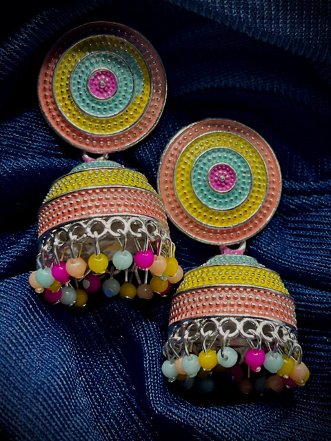 Buy Mooinfii Silver Rainbow earring Alloy Jhumki