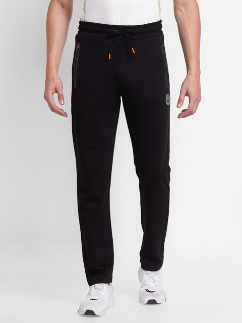 Spykar Solid Men Black Track Pants