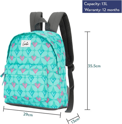 Genie Love Casual Backpack, 13 Ltrs, Stylish and Trendy bag, Water  Resistant and Lightweight Mini Bag for Office and Travelling  Latest