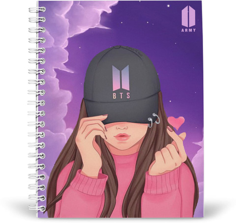 craft maniacs BTS ARMY GIRL 160 RULED PAGES DIARY FOR BTS ARMY A5 Notebook  RULED 160 Pages