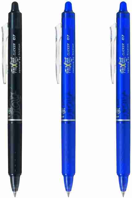 PILOT Frixion (Black/Blue Pack of 3) Roller Ball Pen Buy PILOT