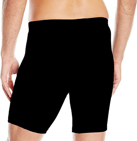 Justwin Solid Men & Women Reversible Black Swim Shorts, Gym Shorts