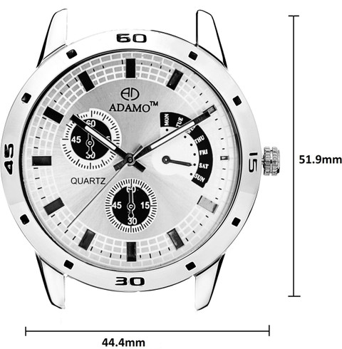 ADAMO Designer wristwatch watchs Scratch Resistant White Dial