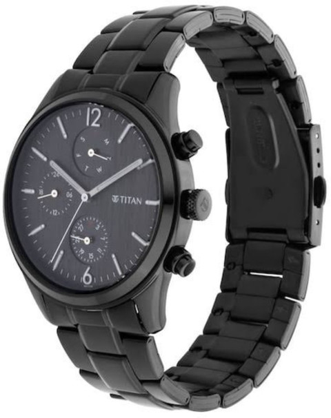 Titan Watch with Black Dial Metal Strap1805NM02 Analog Watch
