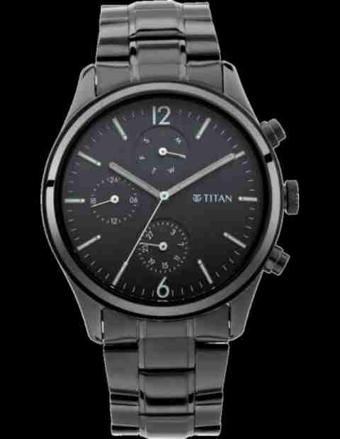 Titan Watch with Black Dial Metal Strap1805NM02 Analog Watch
