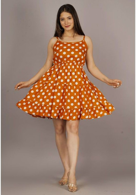 ASFEBRICS Women Gown Orange Mini/Short Dress Buy ASFEBRICS Women