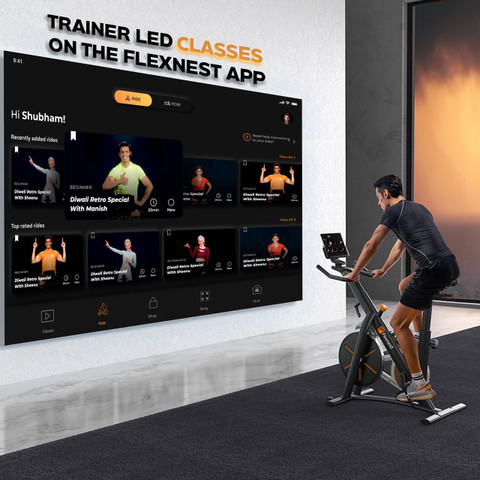 Flexnest Flexbike Bluetooth-Enabled Smart Indoor Exercise Bike