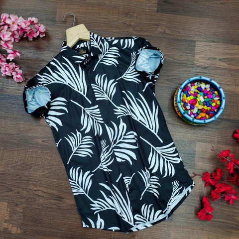 SEVENTEENSTITCH Men Printed, Floral Print Casual Black Shirt Buy