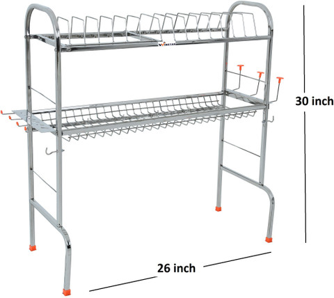 Winstar Utensil Kitchen Rack Steel Over Sink Dish Drainer