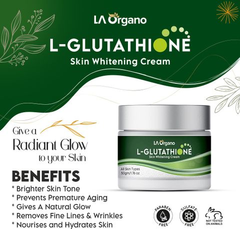 l-glutathione cream benefits LA Organo L-Glutathione Face Cream & Body Lotion for Skin Brightening &  Lightening Price in India