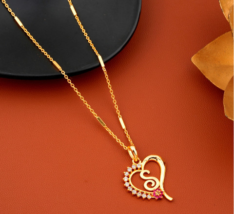 Vraj india S letter locket pendants Alphabet Name Gold Plated