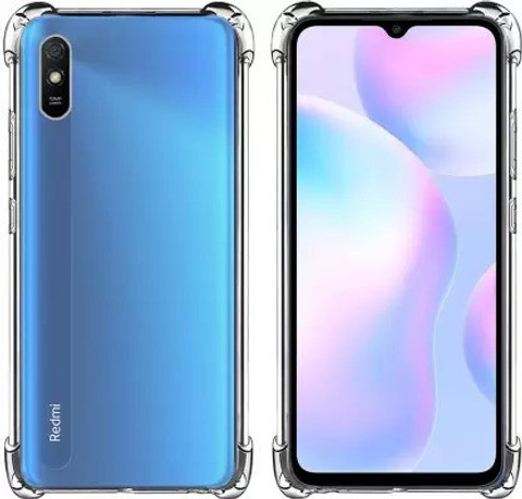 Verco Custodia Trasparente Sottile Per Xiaomi Redmi 9A, Cover In Silicone TPU Morbido, Anti Graffio, Slim Fit