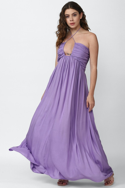 Nﾟ21 purple long t FOREVER 21 Women A-line Purple Maxi/Full Length Dress - Buy